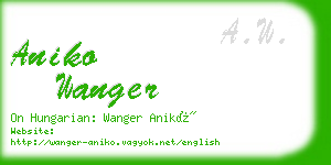 aniko wanger business card